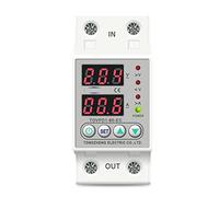 HIFASI Disyuntor 60A Carril DIN 230V Ajustable sobre y Bajo Voltaje Dispositivo Protector Relé Monitor Límite de Corriente TOMZN TOVPD1-63-EC (Size : 40A)