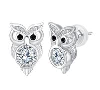 Hifeeled Pendientes Búho Mujer Plata de Ley 925 Pendientes Animales - para Mujer Amigo Amante Animales Joyas Regalo