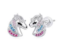 Hifeeled Pendientes Mujer Plata de Ley 925 - Pendientes Caballo, Regalos Joyas Originales Para Mujer/Hermanas/Amigo