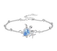 Hifeeled Pulsera Mujer Plata de Ley 925 Colgante Animales Ajustable 16cm+4