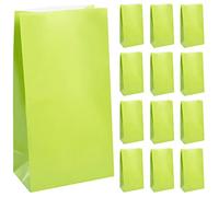 HiFEN® 12 bolsas de papel multicolor para fiestas, multiusos, papel kraft, bolsas de regalo para Navidad, cumpleaños, boda, San Valentín, fiesta al aire libre, 10 x 5 x 3.5 pulgadas