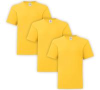 HiFEN® Camisetas de manga corta con cuello redondo para niños, de algodón, ajuste clásico, de 3 a 15 años, paquete de 3, amarillo, 12-13 Años