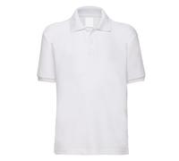 HiFEN® Polo de manga corta con cuello y cuello para niños y niñas, uniforme escolar, camisetas de verano para niños de 3 a 15 años, blanco, 14-15 años