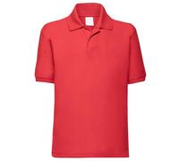 HiFEN® Polo de manga corta con cuello y cuello para niños y niñas, uniforme escolar, camisetas de verano para niños de 3 a 15 años, rosso, 12-13 años