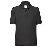 HiFEN® Polo de manga corta con cuello y cuello para niños y niñas, uniforme escolar, camisetas de verano para niños de 3 a 15 años, Negro, 14-15 años