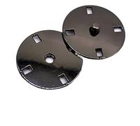 HIFFEY 10 Juegos de Cierres a presión Invisibles Redondos Grandes Dorados, Negros y Plateados, botón de presión for Traje, Chaqueta, Broche, Accesorios DIY (Color : 053 Gunmetal702, Size : 23mm)