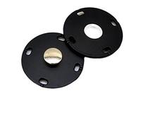 HIFFEY 10 Juegos de Cierres a presión Invisibles Redondos Grandes Dorados, Negros y Plateados, botón de presión for Traje, Chaqueta, Broche, Accesorios DIY (Color : 132 Black001, Size : 25mm)