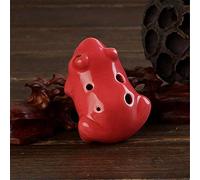 HIFFEY 6 Agujeros Ocarina Rana Serie Ocarina Flauta Viento Instrumentos Musicales Flauta cerámica Ocarina (Color : Red)