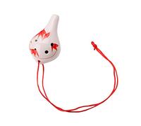 HIFFEY Alto de cerámica Ocarina de 6 Agujeros for Instrumento Musical de Flauta Clave (Color : Red)