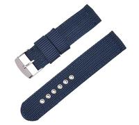 HIFFEY Correa de nailon suave y cómoda, repuesto Universal de lona, correa de reloj de 16mm, 18mm, 20mm, 22mm y 24mm (Color : Navy blue, Size : 18mm)