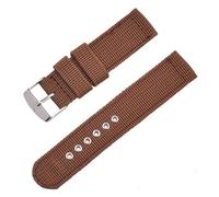 HIFFEY Correa de nailon suave y cómoda, repuesto Universal de lona, correa de reloj de 16mm, 18mm, 20mm, 22mm y 24mm (Color : Brown, Size : 16mm)