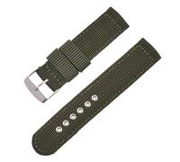 HIFFEY Correa de nailon suave y cómoda, repuesto Universal de lona, correa de reloj de 16mm, 18mm, 20mm, 22mm y 24mm (Color : Army Green, Size : 22mm)
