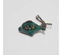 HIFFEY Flauta de Instrumento Musical Alto Ocarina de 6 Agujeros de cerámica con cordón for Estudiantes Principiantes (Color : Fish Green)