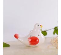 HIFFEY Flauta Ocarina con Pintura de Color, Mini Instrumentos Musicales Piccolo de cerámica con 6 Agujeros, Paloma Soprano AC, 1 ud. (Color : Red)
