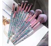 HIFFEY Juego de brochas de Maquillaje con brochas de Maquillaje de 10 Piezas con cerdas Suaves (Size : Green)