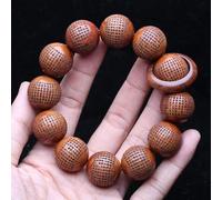 HIFFEY Pulsera Budista tibetana for Hombre, Cuentas de Rosario de Madera Maciza de 20mm (Color : 20mm-02)
