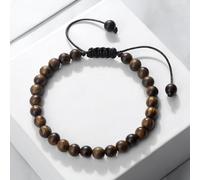 HIFFEY Pulseras Vintage de Palisandro Negro for Hombres y Mujeres, Cuentas de 6, 8 y 10mm, Rosario Budista Tibetano, Pulseras con dijes, Regalos de Moda (Color : 6mm Adjustable)