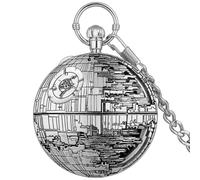 HIFFEY Reloj de Bolsillo Musical Retro Punk for Hombre, Reloj con Colgante de Cadena, Estilo Antiguo, tamaño Grande, exhibición de música, Reloj de Bolsillo, Regalos (Color : Silver)