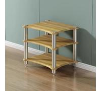 HiFi Audio Rack Corner Entertainment Center 3-Tier Estéreo Gabinete con estantería estable, ideal para sala de estar, configuración de juegos y estudio de grabación, soporte compacto AV Tower