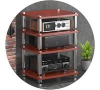 HIFI - Gabinete de audio - Soporte de MDF de 4 capas para tocadiscos que absorben los golpes, estante amplificador de potencia, solución de almacenamiento elegante para discos de vinilo y equipos de