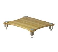 HIFI - Soporte de audio resistente para equipos de audio, soporte de carga fuerte, sin daños, acabado de madera versátil, 1 nivel, perfecto para sistemas de cine en casa y entretenimiento