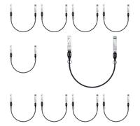 HiFiber 10G SFP+ DAC Cable 0,5m(10 Uds.),Cable de Cobre Twinax Pasivo Direct Attach 10GBASE-CU,Compatible con Cisco,Ubiquiti UniFi,TP-Link,ASUS,Zyxel y más para Switch,NIC,Servidor y NAS