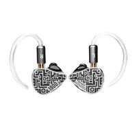 HiFiGo Binary 1900 - Auriculares híbridos IEM, controlador dinámico de 10 mm, radiador pasivo de 6 mm y 4BA, monitor intrauditivo cruzado de 3 vías de triple tubo, auriculares con cable para pop, EDM