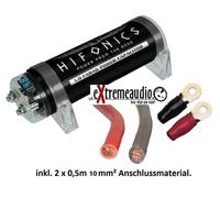 Hifonics 1 Farad Powercap + Kit de conexión 20mm² Condensador + Juego de cabl...