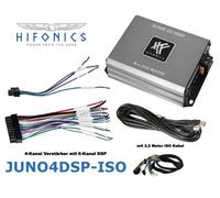 Hifonics JUNO4DSP-ISO Class amplificador de 4 canales con cable DSP + ISO...