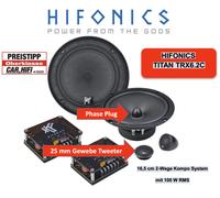 Hifonics TRX 6.2c 16,5 CM (6,5 “) 2-Wege Componentes Altavoz Kit 200 Vatios