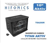 Hifonics TSA250R - Caja reflectora de graves activa de 25 cm (10")