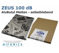 Hifonics Zeus 100dB Alu Butyl Pack 8 x Alfombrillas Aislantes Autoadhesivas A...