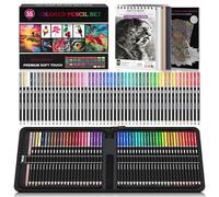 HIFORNY Juego de 55 lápices de colores para adultos - 50 lápices de colores de núcleo blando con cuaderno de bocetos, libro para colorear, mezclador, sacapuntas y tabla de colores - en caja de regalo