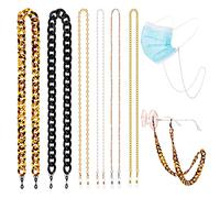 Hifot 6 Piezas Cordones para Gafas para Mujer, Cadenas de Gafas de Abalorios, Antideslizante Cadenas Gafas Lectura para Hombre Niño