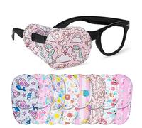 HIFOT 8 piezas parches ojos niños,Unicornio parches para gafas niños reutilizables Parches de ojos para gafas Parches oculares para Ambliopía estrabismo ojo vago terapia visual oclusión ocular