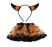 Hifot Disfraz Halloween Niña, Tutus Niña Calabaza Diademas Disfraz Calabaza Niña Halloween Carnaval Cosplay Fiesta