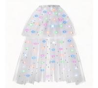 Hifot Falda Tutú para Mujer con Luz LED,Tutu Ballet Mujer Adulto Luminoso Falda de Baile LED de Princesa Vestido Corto de Baile Princesa para Fiestas de Navidad - Baterías No incluidas