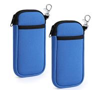 Hifot Funda para Gafas 2 Piezas, Neopreno Doble Suave Estuches de Gafas con Cremallera para Gafas de Sol, Lápices, Teléfono móvil, Clave, Joyas