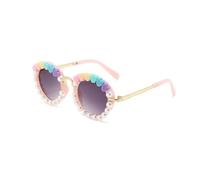 Hifot Gafas Sol Niña, Protección UV400 Gafas de Sol Niña 3 Años a 10 Años, con Forma de Redonda, con Funda Blanda, Ideal para Vacaciones Playa Verano Excursión Fiestas de Cumpleaños