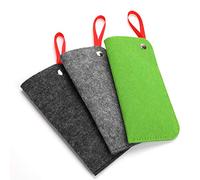 Hifot morbida occhiali custodia 3 pezzi, Feltro portatile da viaggio Occhiali da Custodia Astuccio marsupio per occhiali da sole
