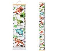 Hifot Niños Dinosaurio Crecimiento Gráfico Altura Medición Gráfico Dibujos animados Lona pared Colgando Gobernantes para niños chicos chicas Decoración de la habitación 74.8''* 7.87''