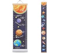 Hifot Niños Espacio exterior Crecimiento Gráfico Altura Medición Gráfico Dibujos animados Lona pared Colgando Gobernantes para niños chicos chicas Decoración de la habitación 74.8''* 7.87''