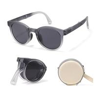 Hifot Plegable Gafas de Sol Polarizadas Gafas Sol Niño Niña Bebé Infantiles Goma Suaves Gafas UV400 Protección Rayos para 3-12 Años