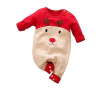 Hifot Unisexo Disfraz de Elfo Ropa,Disfraz Papa Noel Bebe Niño Recién Nacido Mono Bebe niñas y niños Mi primera Navidad