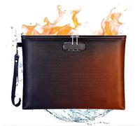 hifrom Bolsa para Documentos, Caja Fuerte ignífuga, Resistente al Agua, Bolsa para Documentos A4, Bolsa de Almacenamiento con Cremallera para Pasaporte, Objetos de Valor, Dinero en Efectivo (cerradur