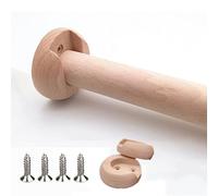 HIFRQVVC Barra para Armario, Barra for Armario de Madera, Incluye Soportes for los Extremos, Madera de Haya, Varios tamaños, Capacidad de Carga de 70 kg(D2cm/0.78in,L 150cm/59In)