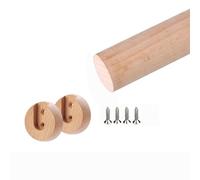 HIFRQVVC Barra para Armario, Varilla de Madera for Colgar de Haya, Varios tamaños(D2cm/0.78in,L 110cm/43.3In)