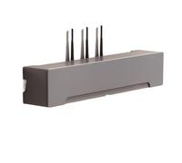 HIFRQVVC Caja de almacenamiento con cubierta para router, caja de almacenamiento de madera montada en la pared para enrutador y cable, oficina en casa, gris, crema, blanco, diferentes tamaños (gris