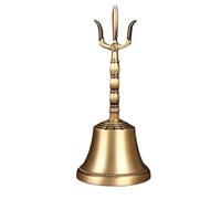 HIFRQVVC Campana de latón con manivela Campana de latón Campana Jingang Campana taoísta Sanqing Campana de latón con manivela Adornos
