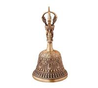 HIFRQVVC Campana de latón con manivela Jingangling, Campana taoísta Sanqing, Adornos de Campana de Cobre con manivela